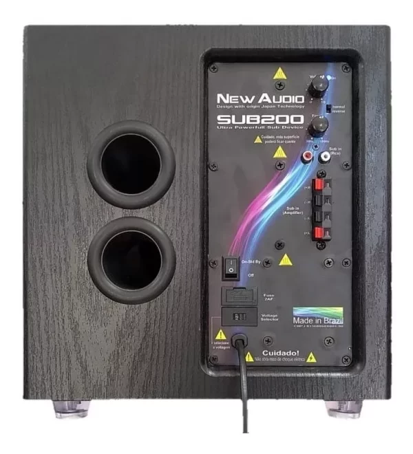 Subwoofer Ativo Newaudio 8 Polegadas Sub200 200w Clean Preto - Image 2