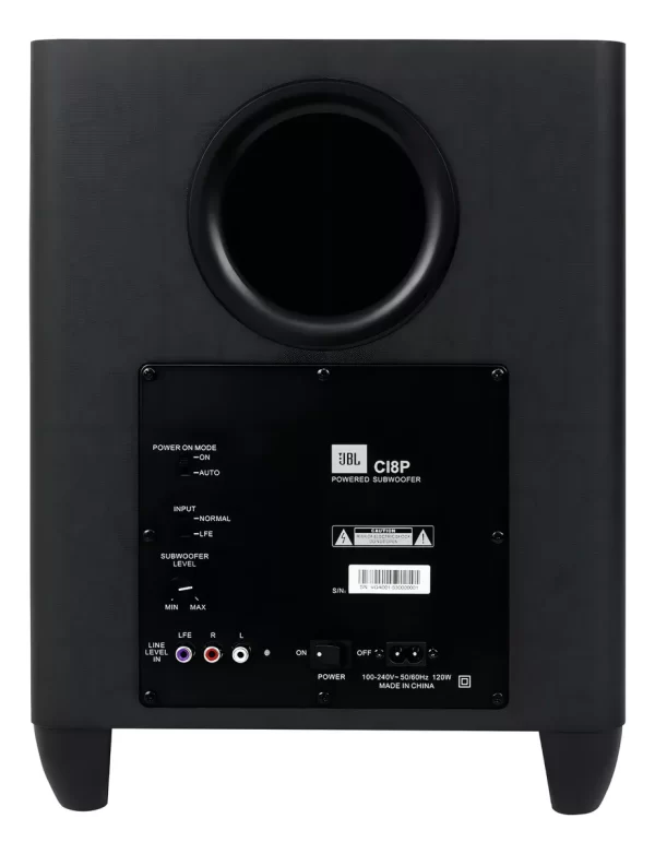 Subwoofer Jbl Ci8p Ativo 100w Rms 8 Polegadas Preto Bivolt - Imagem 2