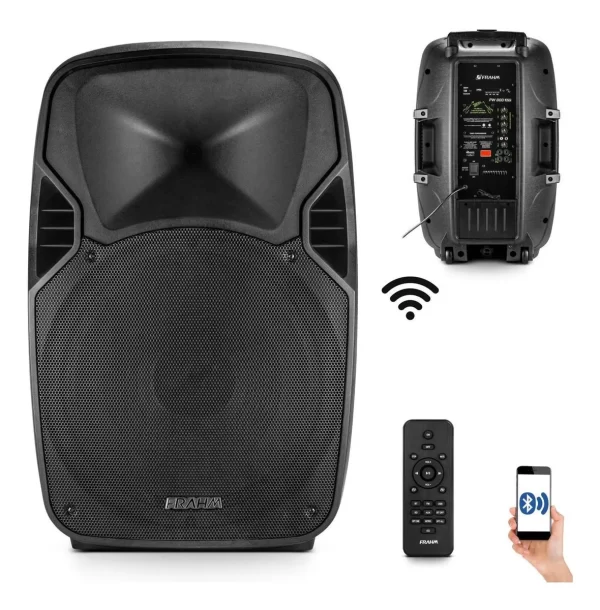 Caixa Som Ativa Pw-600 Wireless Connect Frahm 600w Rms Bt Cor Preto 110V/220V