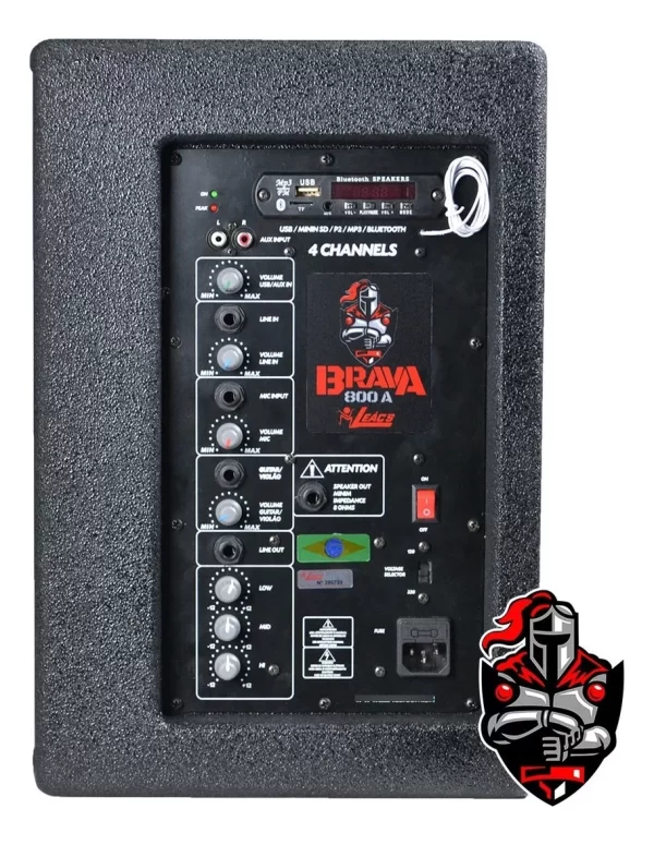 Caixa de Som Leacs Ativa Brava 800 4 Canais 150w Rms 8pol - Image 2