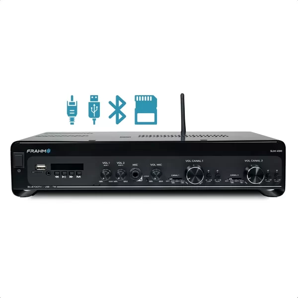 Amplificador Slim 4100 Optical Frahm 300 W Preto - Image 3