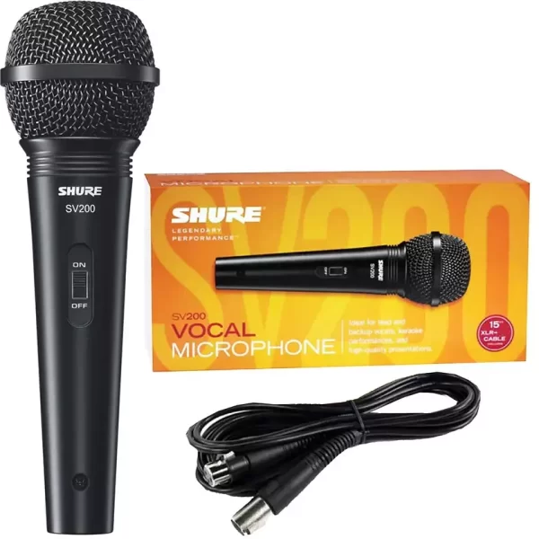 Microfone Mão Shure Sv200 Com Cabo